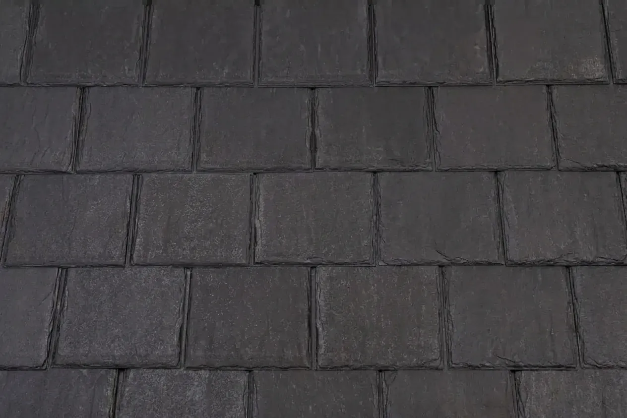 F-Wave Classic Slate Black roof shingle swatch