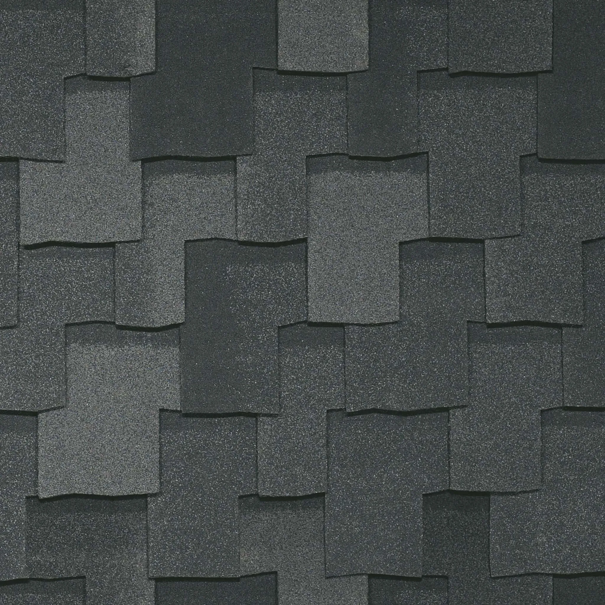 IKO Armourshake Shadow Black roof shingle swatch